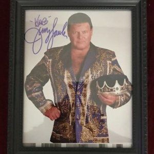 FRAMED WWE WRESTLING SPORTSCARDS CERTIFIED COA Auto Photo JERRY The King LAWLER